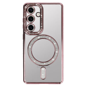 Bling Magsafe dėklas skirtas Samsung Galaxy S25 FE pink - Image 3