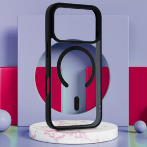 Acrylic Color Magsafe dėklas skirtas Apple iPhone 17 Pro juodos spalvos - Image 4