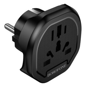 Borofone Travel charger adapter BAC15 - USA, UK, EU, AU juodos spalvos - Image 3
