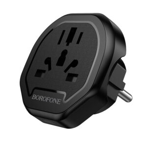 Borofone Travel charger adapter BAC15 - USA, UK, EU, AU juodos spalvos - Image 4