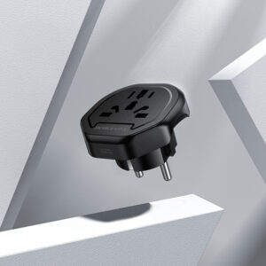 Borofone Travel charger adapter BAC15 - USA, UK, EU, AU juodos spalvos - Image 7