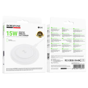 Borofone Wireless induction charger BQ40 Crown 15W baltos spalvos - Image 5