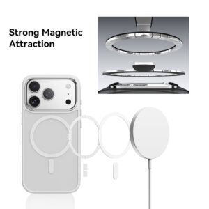 Rock Guard Touch Matte Series Magnetic dėklas skirtas Apple iPhone 17 Pro white (metal lens frame) - Image 4