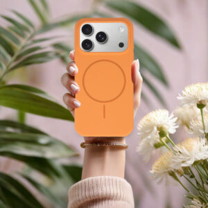 Magsafe Slim Silicone skirtas Apple iPhone 17 Pro orange - Image 5