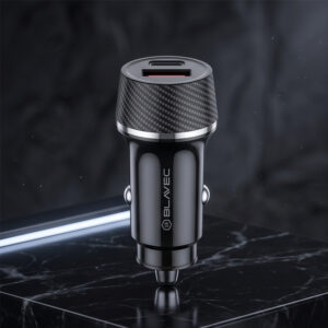 Blavec Car charger BS-03B Carbon - USB + Typ C -  QC 3.0 18W PD 30W (CCBS03BC-UCB) juodos spalvos - Image 5