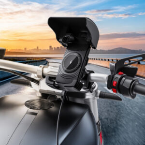 Blavec phone holder BVC-01 Velo to handlebar with induction charging and shock absorbtion (BVC01-ICSAHB) juodos spalvos - Image 9