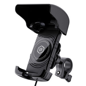 Blavec phone holder BVC-01 Velo to handlebar with induction charging and shock absorbtion (BVC01-ICSAHB) juodos spalvos - Image 5