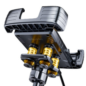 Blavec phone holder BVC-01 Velo to handlebar with induction charging and shock absorbtion (BVC01-ICSAHB) juodos spalvos - Image 3