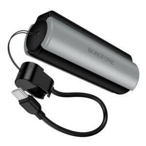 Borofone Power Bank 5000mAh BJ87 Star - Typ C - with flashlight juodos spalvos - Image 3