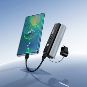 Borofone Power Bank 5000mAh BJ87 Star - Typ C - with flashlight juodos spalvos - Image 6