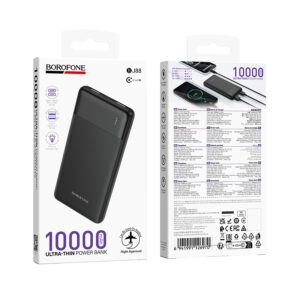 Borofone Power Bank 10000mAh BJ88 Clever - 2xUSB - juodos spalvos - Image 6