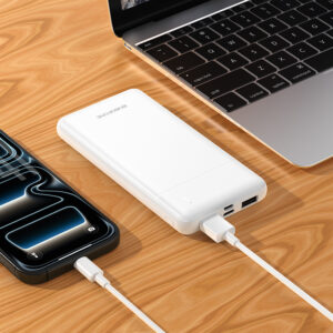 Borofone Power Bank 10000mAh BJ88 Clever - 2xUSB - baltos spalvos - Image 4