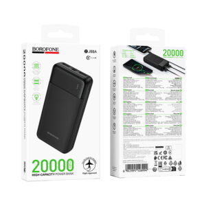 Borofone Power Bank 20000mAh BJ88A Clever - 2xUSB - juodos spalvos - Image 6