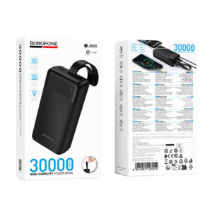 Borofone Power Bank 30000mAh BJ88B Clever - 2xUSB - juodos spalvos - Image 6