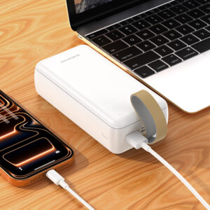 Borofone Power Bank 30000mAh BJ88B Clever - 2xUSB - baltos spalvos - Image 4