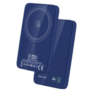 Blavec Power Bank 5000mAh BJ-04 Ultra Slim 7,8mm - Type C - 22,5W magnetic Magsafe 3 in 1 (PBBJ04-MC5N) navy glass - Image 2