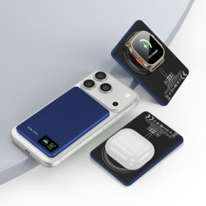 Blavec Power Bank 5000mAh BJ-03 Ultra Slim 7,8mm - Type C - 22,5W magnetic Magsafe 3 in 1 (PBBJ03-MC5N) navy aluminum - Image 3