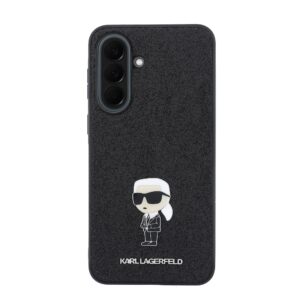 Karl Lagerfeld Fixed Glitter Metal Ikonik dėklas skirtas Samsung Galaxy A37 juodos spalvos - Image 2