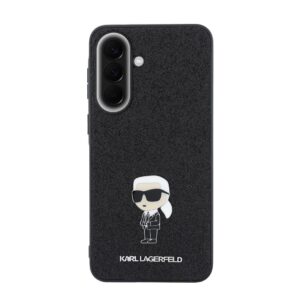 Karl Lagerfeld Fixed Glitter Metal Ikonik dėklas skirtas Samsung Galaxy A57 juodos spalvos - Image 2