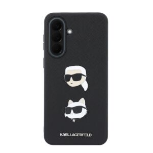 Karl Lagerfeld Liquid Silicone Metal Karl and Choupette dėklas skirtas Samsung Galaxy A37 juodos spalvos - Image 2