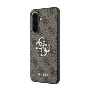 Guess PU 4G Metal Logo dėklas skirtas Samsung Galaxy A57 rudos spalvos - Image 1