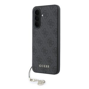 Guess 4G Charm dėklas skirtas Samsung Galaxy A37 juodos spalvos