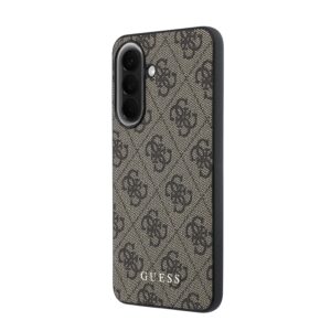 Guess 4G Charm dėklas skirtas Samsung Galaxy A57 rudos spalvos
