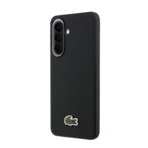 Lacoste Iconic Petit Pique Woven Logo MagSafe dėklas skirtas Samsung Galaxy A57 juodos spalvos