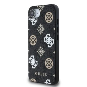 Guess PU 4G Peony MagSafe dėklas skirtas Apple iPhone 16e/17e juodos spalvos - Image 1