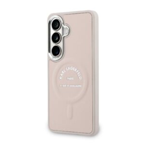 Karl Lagerfeld PU RSG Logo Magnetic dėklas skirtas Samsung Galaxy S26 Pink
