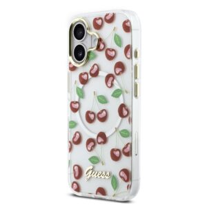 Guess IML Glitter Cherry MagSafe dėklas skirtas Apple iPhone 17