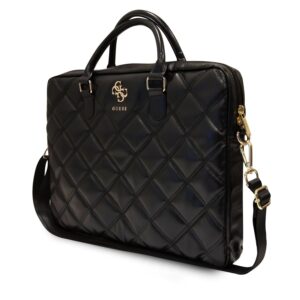 Guess PU Quilted 4G Metal Logo krepšys kompiuteriui 15/16" juodos spalvos