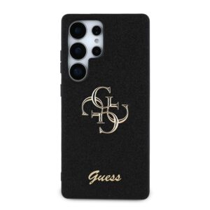 Guess PU Fixed Glitter 4G Metal Logo dėklas skirtas Samsung Galaxy S25 Ultra juodos spalvos - Image 2