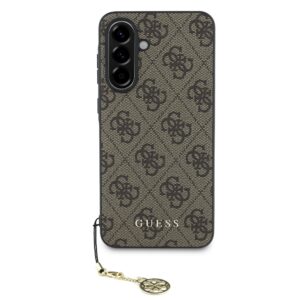 Guess 4G Charm dėklas skirtas Samsung Galaxy A56 rudos spalvos