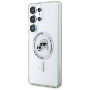 Karl Lagerfeld IML K&CH Heads MagSafe dėklas skirtas Samsung Galaxy S25 Ultra skaidrus