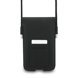 Lacoste PVC Iconic Petit Pique Metal Logo Phone Pouch XL juodos spalvos