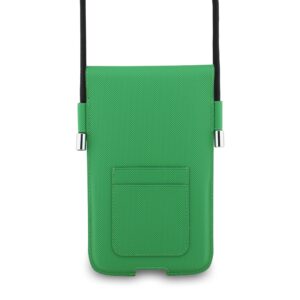 Lacoste PVC Iconic Petit Pique Metal Logo Phone Pouch XL Green