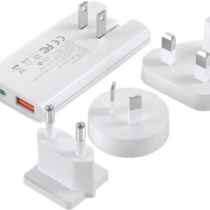 Choetech PD6011 65W GaN Ultra USB-C + USB-A Wall Charger - White