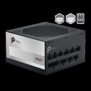 MSI PRO A850PL PCIE5 PSU Maitinimo Blokas | 850W, 80Plus Platinum