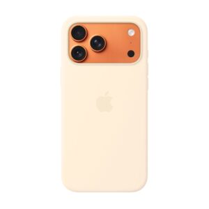 Apple iPhone 17 Pro Max Silicone Case with MagSafe – Vanilla | Apple