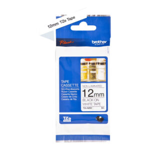 Brother TZe-N231 Labelling Tape Cassette – Black on White, 12mm wide, 8m long Brother