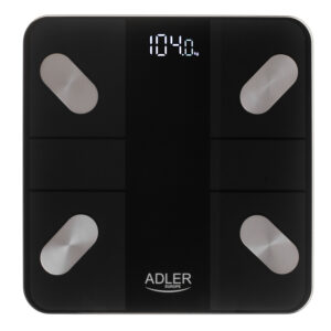 Adler | Smart Bathroom Scale | AD 8186b | Maximum weight (capacity) 180 kg | Accuracy 100 g | Body Mass Index (BMI) measuring | Black