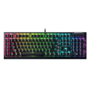 Razer | Mechanical Gaming Keyboard | BlackWidow V4 X | Mechanical Gaming Keyboard | Wired | US | Yellow Mechanical Switches (Linear) | Black