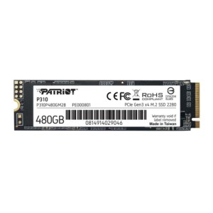 PATRIOT P310 SSD Atmintis | 480GB, m.2 NVMe