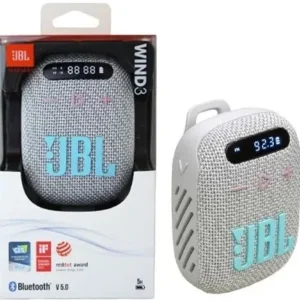 Belaidė kolonėlė JBL Wind 3 su laikikliu ant vairo, pilkos spalvos