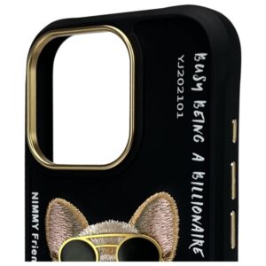 Nimmy dėklas Apple iPhone 16 Pro Max 6.9" juodos spalvos Glasses Cool Dog - Image 3