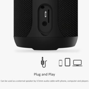 REMAX Portable Waterproof Wireless Speaker RB-M28 juodos spalvos - Image 4