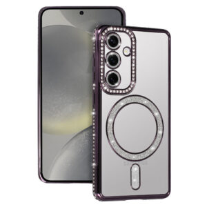Bling Magsafe dėklas skirtas Samsung Galaxy A26 5G purple