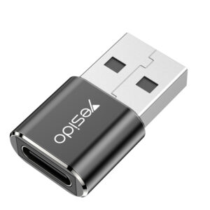 Yesido Adapter OTG GS09 - USB (male) to Type C (female) - juodos spalvos - Image 1