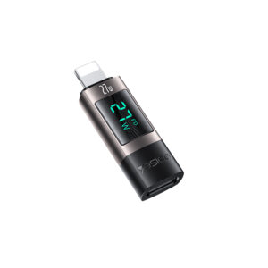 Yesido Adapter OTG GS25 - Lightning (male) to Type C (female) - with LCD display juodos spalvos